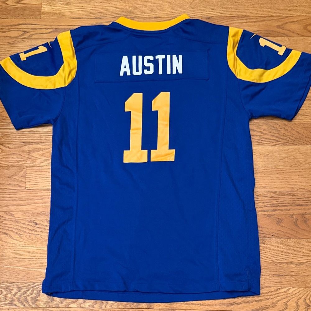 NFL Nike Tavon Austin Rams Blue and Yellow Sports Jersey Boys XL - Picture 2 of 7
